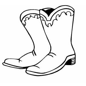 Cowboy Boots coloring page