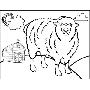 Angry Sheep coloring page