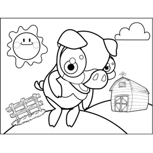 Dancing Pig coloring page