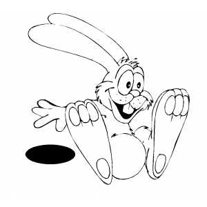 Jumping Rabbit coloring page