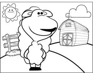 Long-Haired Sheep coloring page