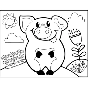 Silly Pig coloring page