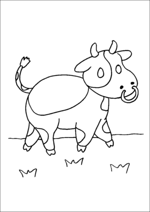 Walking Cow coloring page