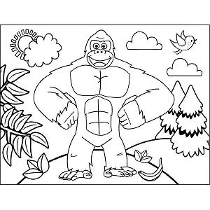Big Gorilla coloring page