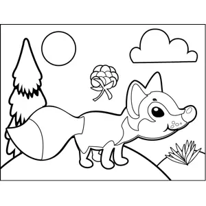 Curious Squirrel coloring page