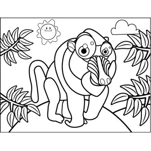 Cute Baboon coloring page