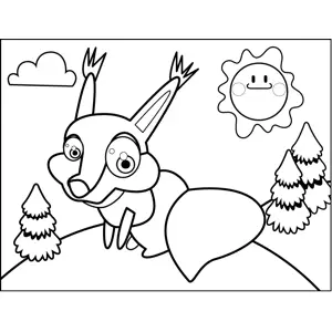 Cute Fox coloring page