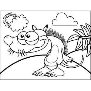 Drowsy Rat coloring page
