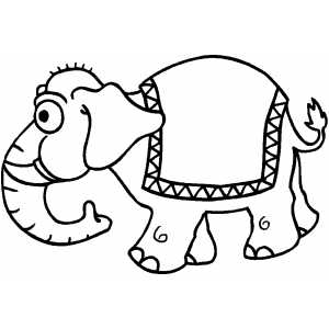 Fancy Elephant coloring page