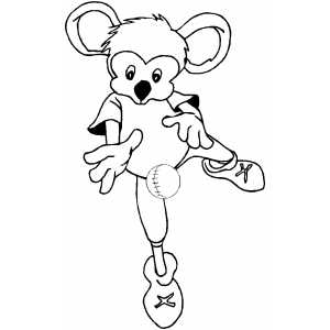 Mouse Playing With Ball coloring page