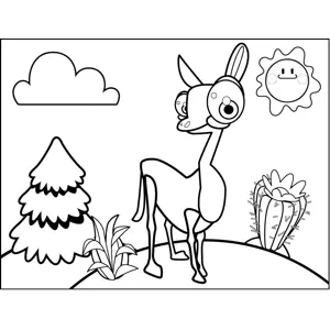 Mysterious Deer coloring page