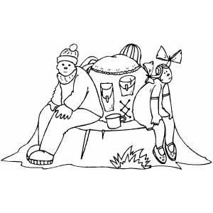 Campers Resting coloring page