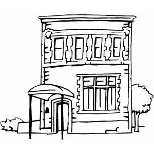 Apartment Building coloring page