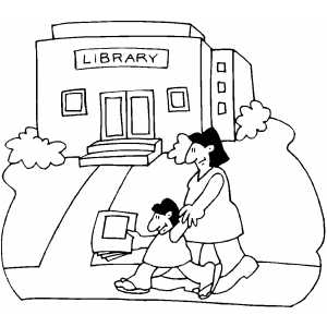 Library coloring page