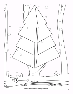 Pine coloring page