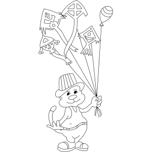 Kite Balloons coloring page