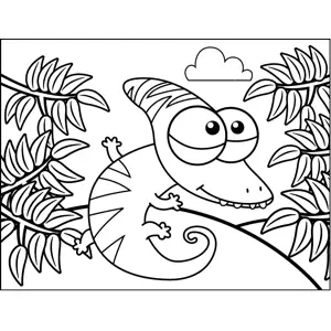 Nerdy Lizard coloring page