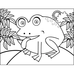 Round Frog coloring page