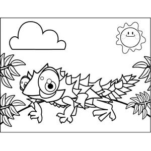 Spiky Iguana coloring page