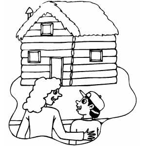 American History House coloring page