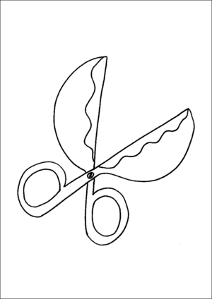 Funny Scissors coloring page