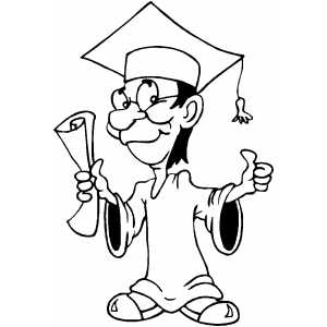 Guy Graduation coloring page