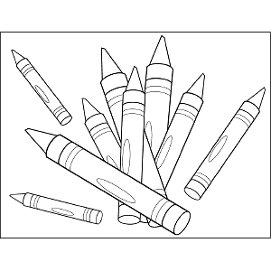 Handful of Crayons coloring page