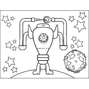 Drill Bit Monster coloring page
