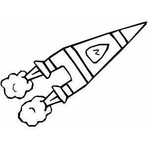 Flying Space Ship coloring page