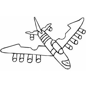 Futuristic Plane coloring page