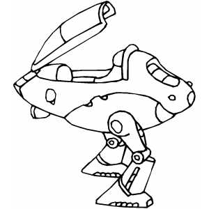 Walker Robot coloring page