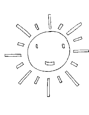 Sun Smiling Coloring Page
