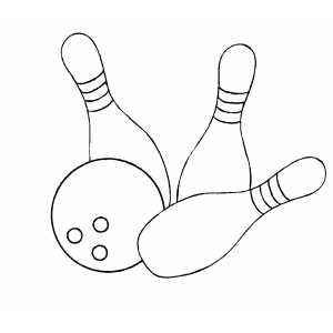 Bowling Balls And Pins coloring page