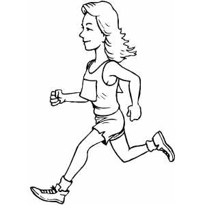 Runner Girl coloring page