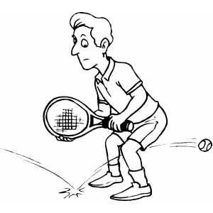 Tennis Missing Strike coloring page
