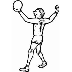 Volleyball Player coloring page