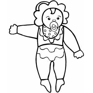 Pointing Doll coloring page