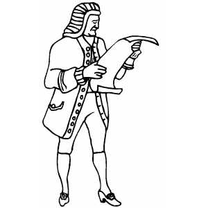 Colonial Man coloring page