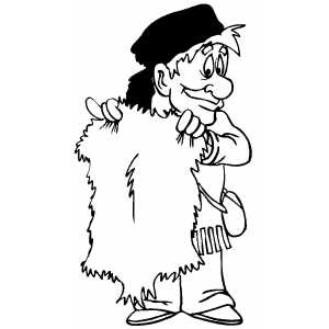 Trapper coloring page