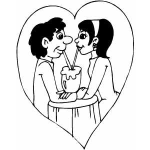 Couple In Love coloring page