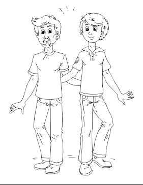 Happy Boyfriends In Love coloring page