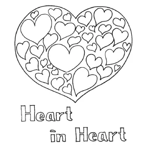 Heart in Heart coloring page