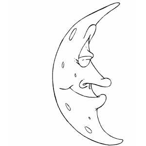 Crescent Moon coloring page
