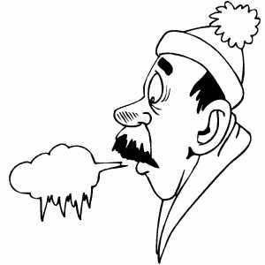 Man Frozen Breath coloring page
