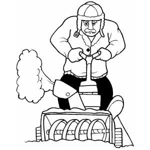 Snowblowing Machine coloring page