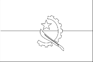 Angola Flag coloring page
