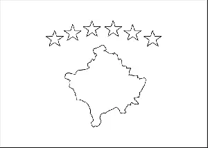 Kosovo Flag coloring page