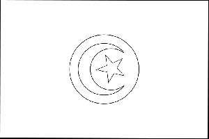 Tunisia Flag coloring page