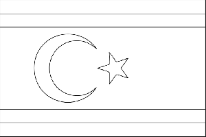 Turkish Republic of Northern Cyprus Flag coloring page
