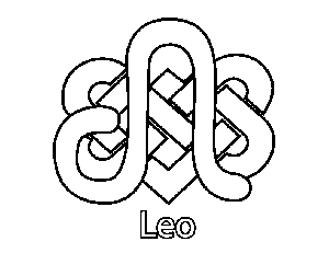 Celtic Leo coloring page